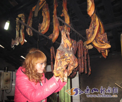腊肉香肠透出浓浓年味