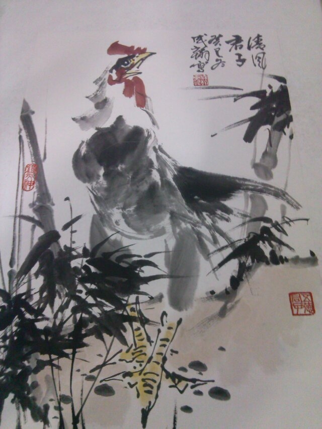 林成翰画的鸡