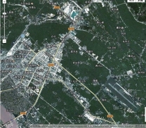 夹江城区及其周边乡镇县市的卫星图片